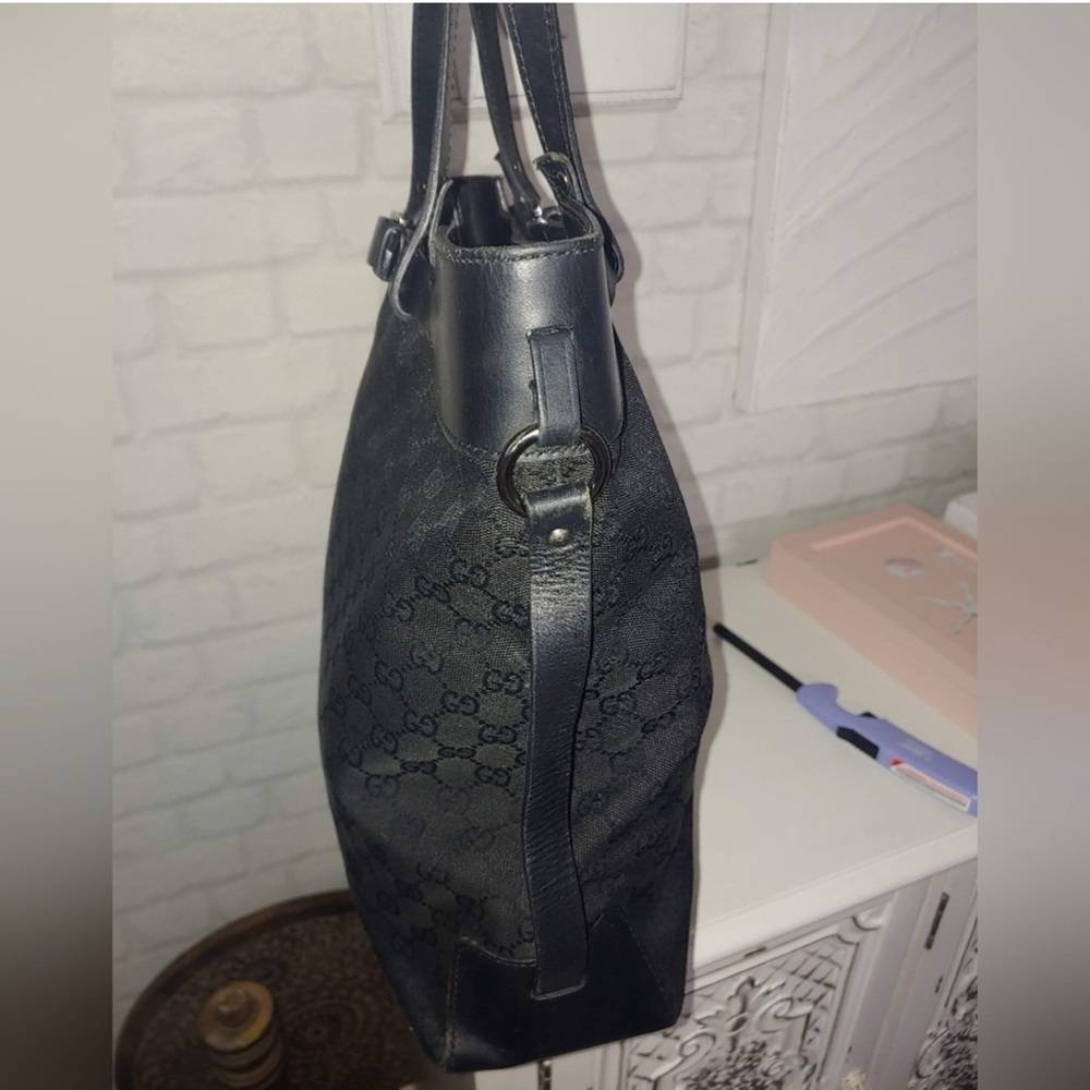 Gucci Black Monogram Tote Bag - Picture 2 of 6